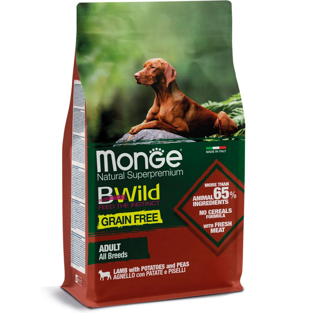 Корм для собак Monge Dog Bwild Grain Free ягня 2,5 кг
