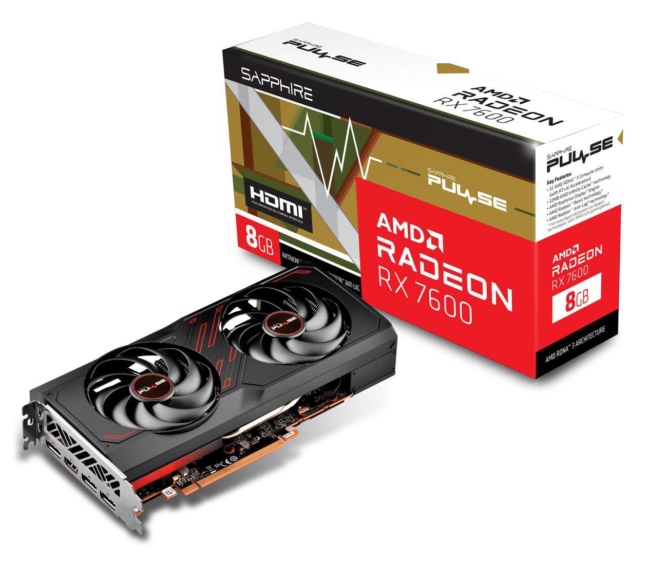 Відеокарта Sapphire Radeon RX 7600 8 GB PULSE (11324-01-20G)