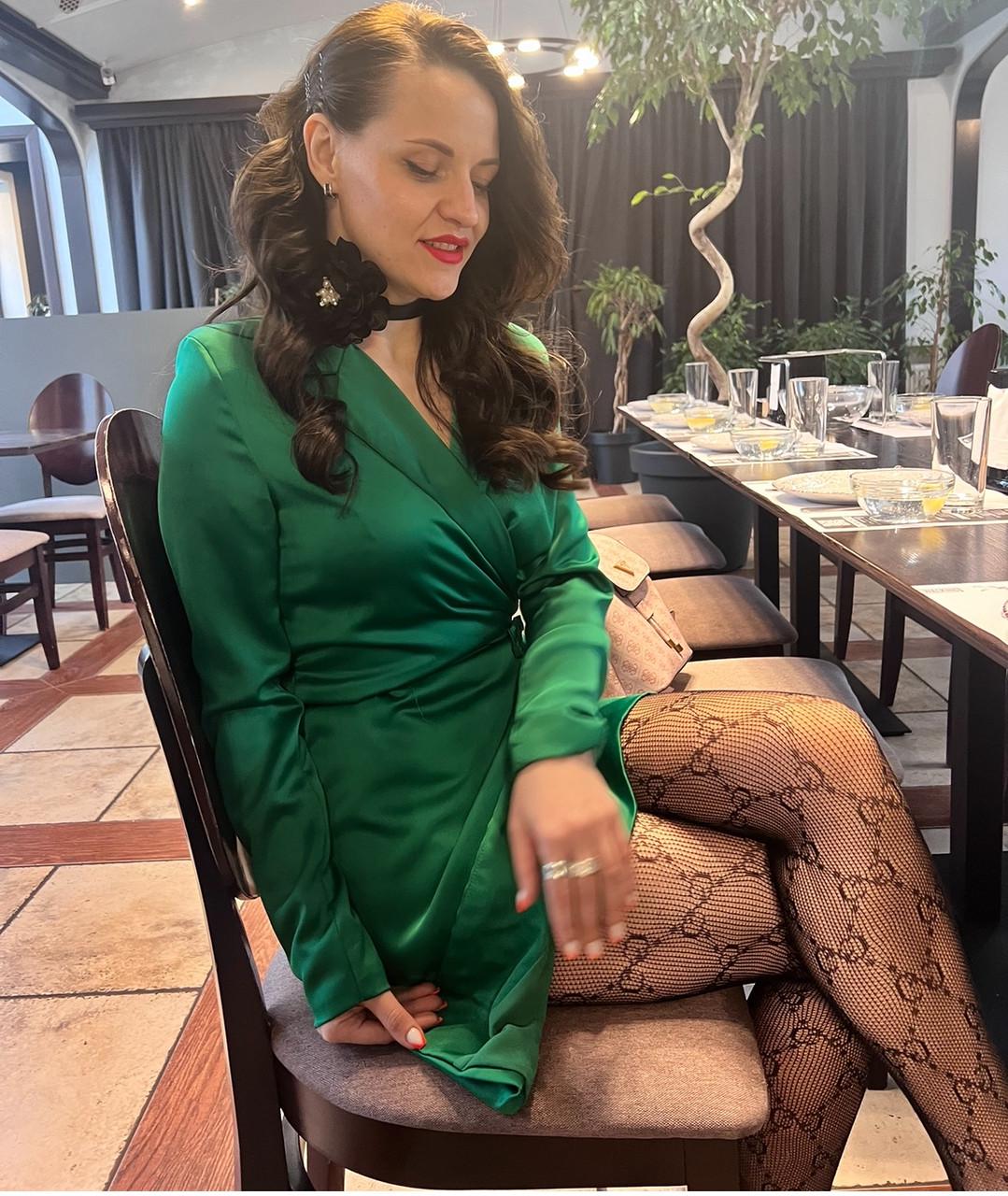 Колготки капроновые женские Gucci one size Черный (1028) - фото 4