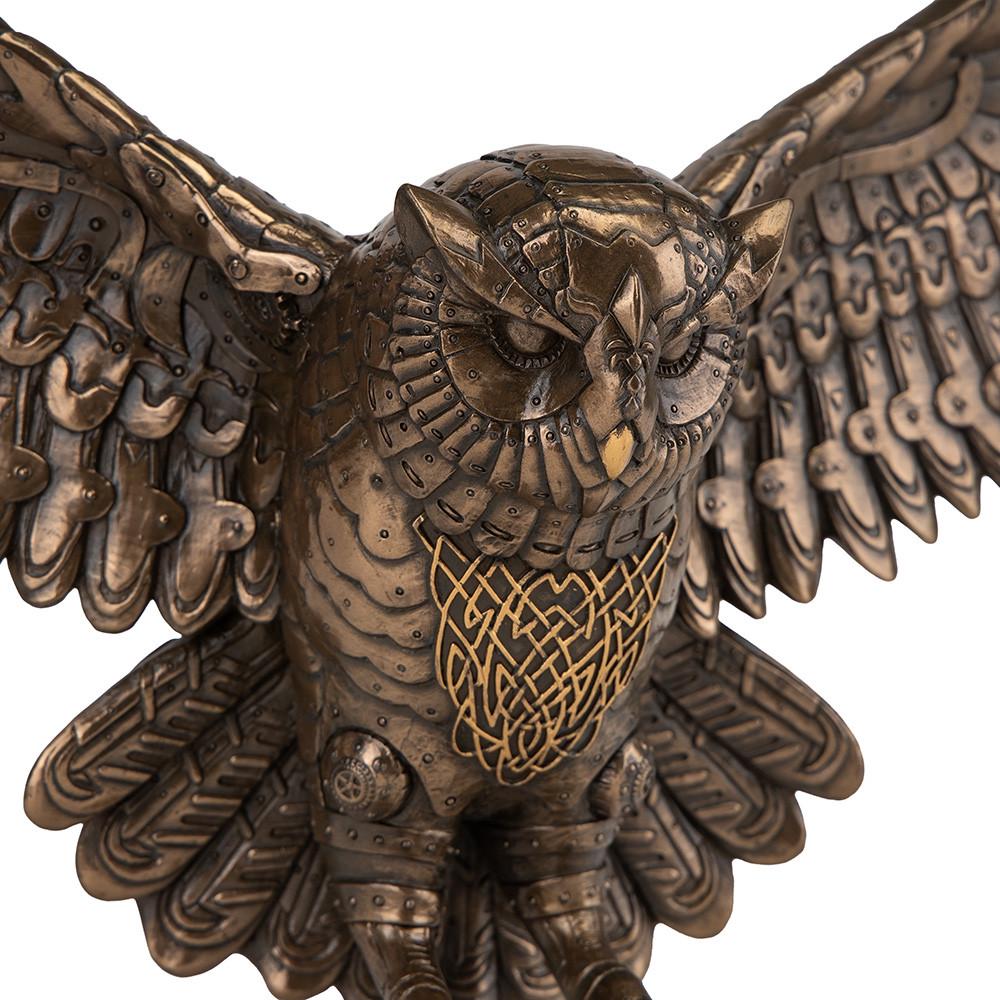 Статуетка-панно Veronese Стипанк Сова 53х23 см Бронзовий (28541864) - фото 7 Статуетка-панно Veronese Стипанк Сова 53х23 см Бронзовий (28541864) - фото 7