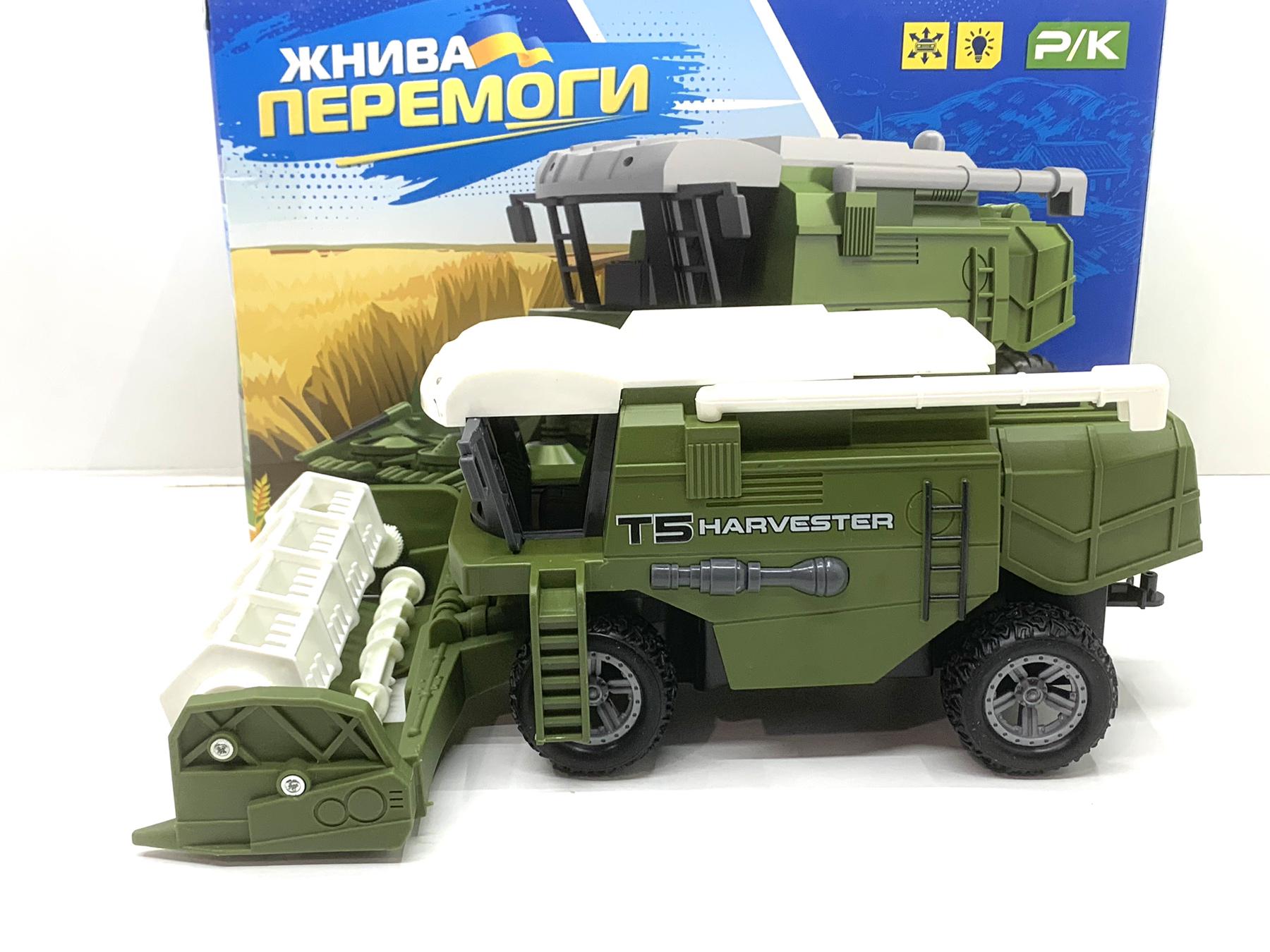 Комбайн на радиоуправлении Limo Toy с резиновыми колесами 21 см Зеленый (M 4949)