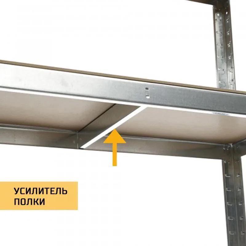 Стеллаж металлический БОНА 180х90х40 см с оцинкованным покрытием на 5 полок из МДФ (379525) - фото 4