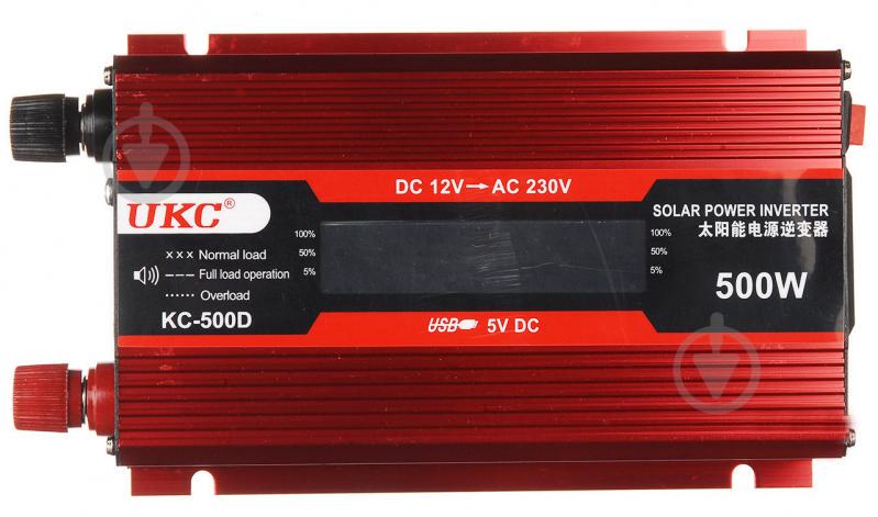 Перетворювач напруги інвертор UKC KC-500D 500W з LCD дисплеєм Red (3sm_386264640) - фото 2