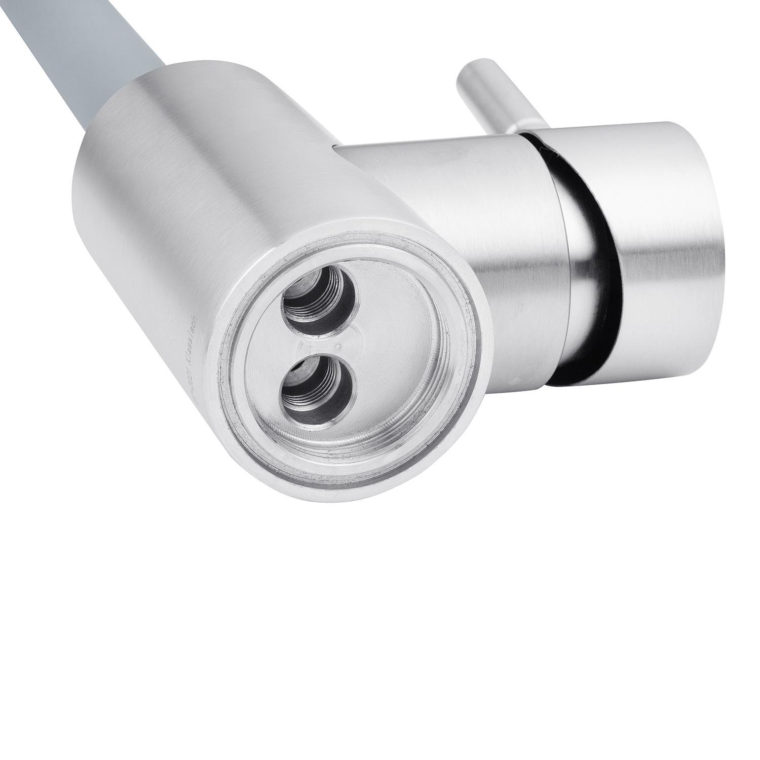 Смеситель для кухни с гибким изливом Kroner KRP Edelstahl Klassisch ESG035GRA (24354) - фото 5