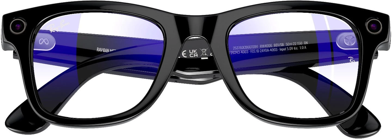 Смарт-окуляри Ray-Ban Meta Wayfarer Shiny Black Frame Clear Lenses RW4006 601/SB 50-22 - фото 6