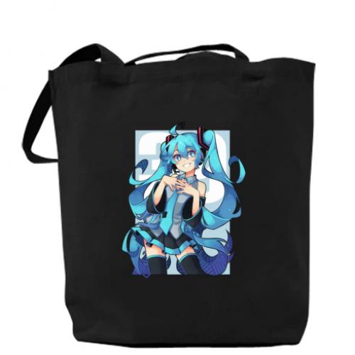 Шоппер Hatsune Miku art 37x41 см Черный (12480627-2-179941)