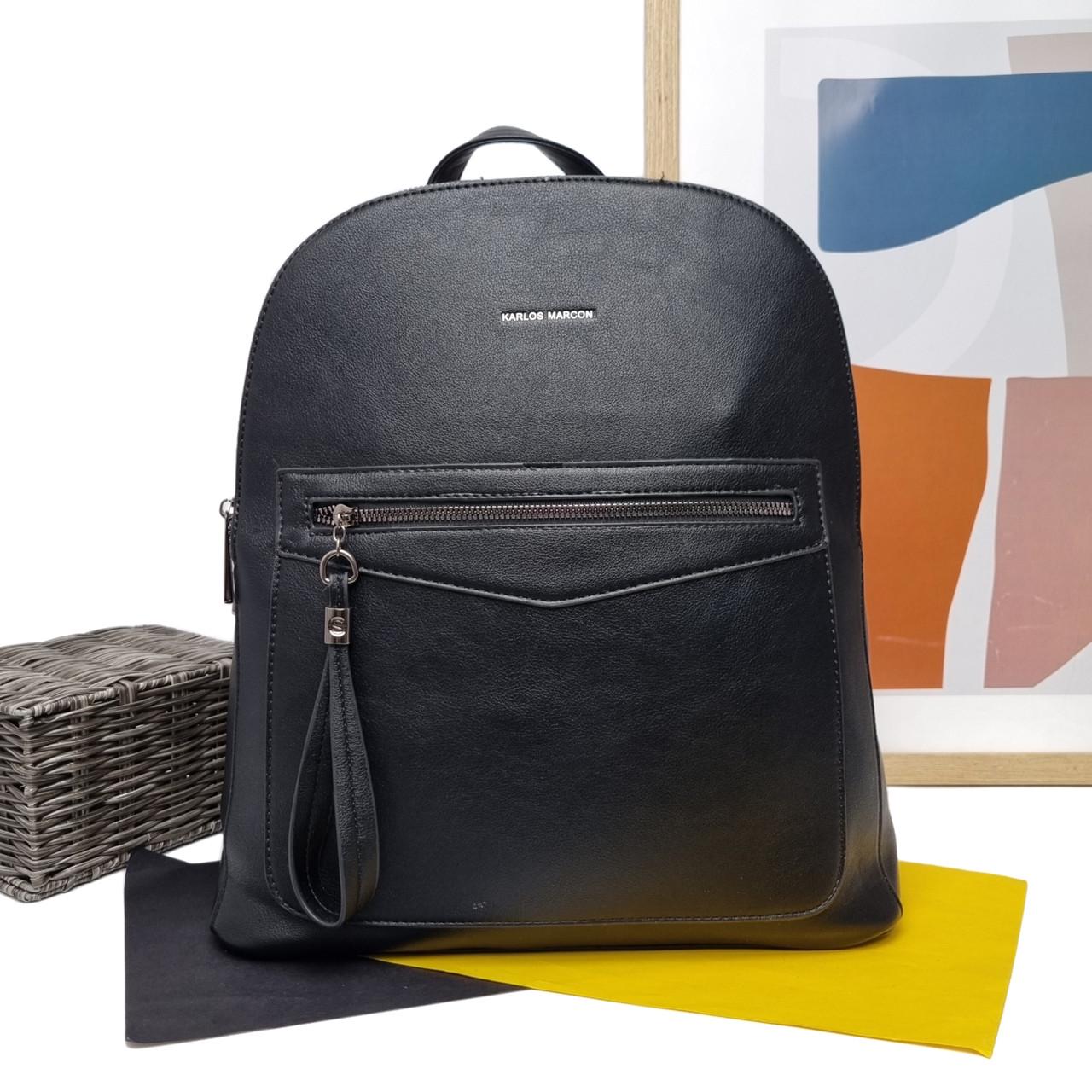 Сумка рюкзак жіноча трансформер штучна шкіра Чорний (HS3333-8 black Eteral Smile)