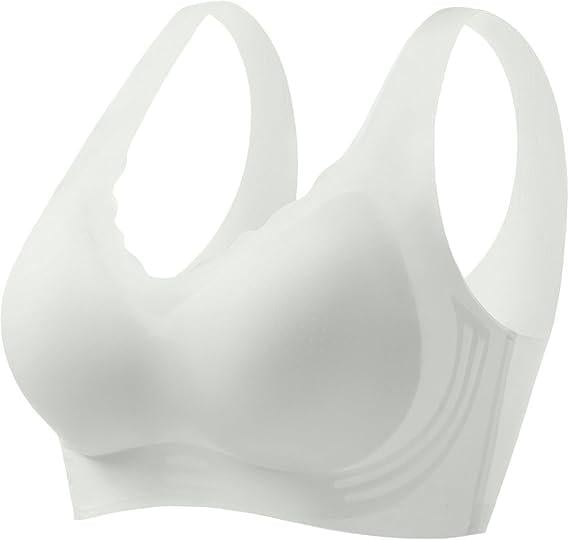 Топ-бюстгальтер женский поддерживающий бесшовный 90С 2XL Молочный (SOL-019M-2XL)