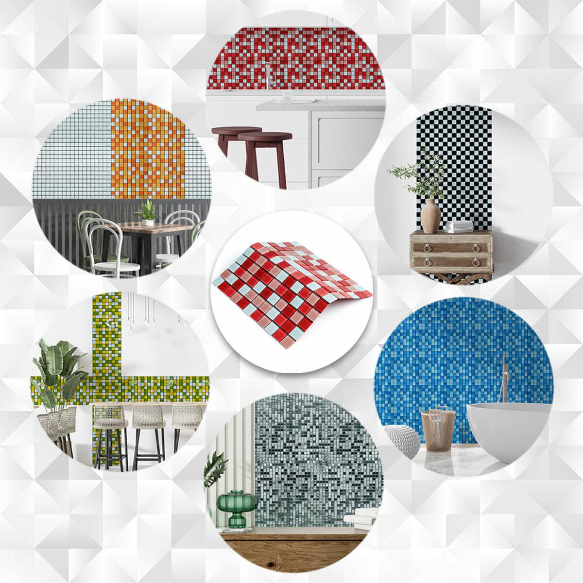 Мозаїка з декоративного скла 298х298х4,5 мм Червоний (SW-00002367) - фото 6 Мозаїка з декоративного скла 298х298х4,5 мм Червоний (SW-00002367) - фото 6