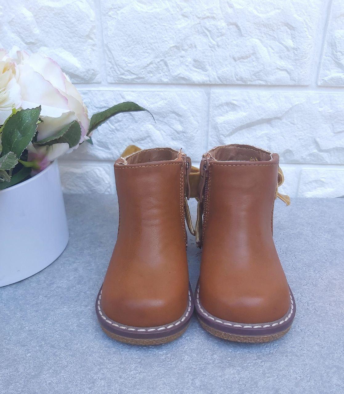 Ботинки Clibee для девочки коричневые 281 р. 20 13 см (281) - фото 2 Ботинки Clibee для девочки коричневые 281 р. 20 13 см (281) - фото 2