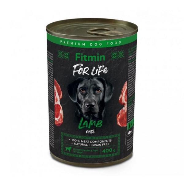 Корм комплексный консервированный корм для взрослых собак Fitmin dog For Life tin lamb баранина 400 г (A-008824)