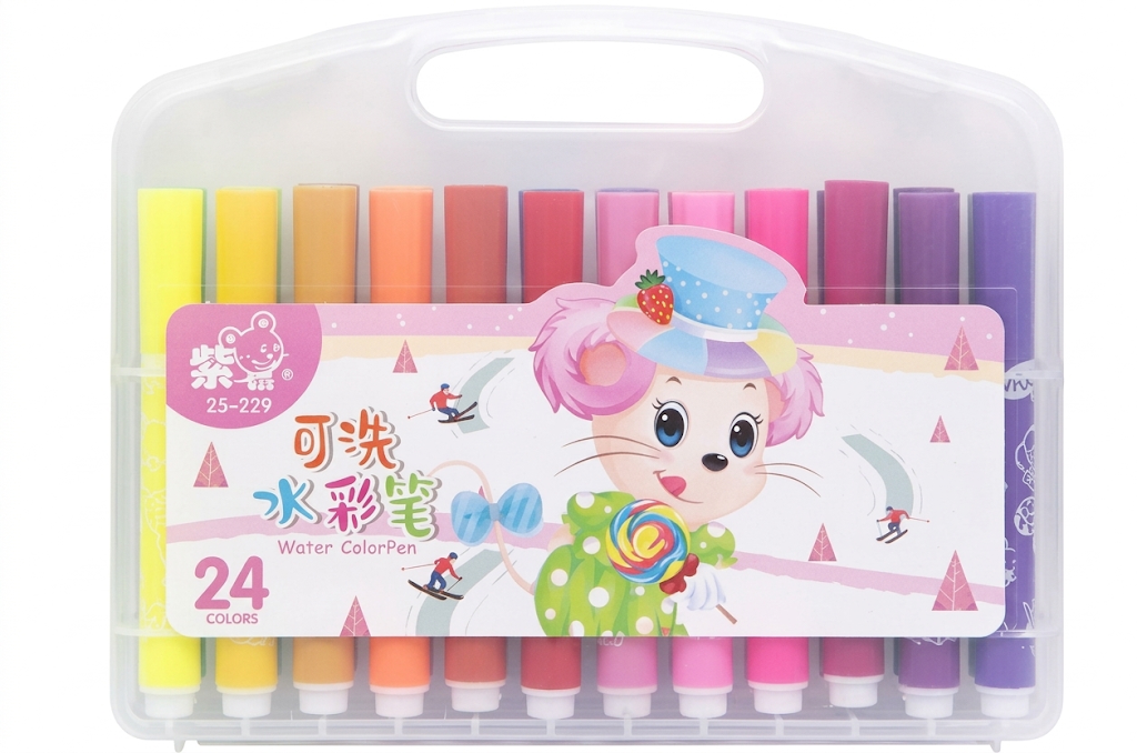 Набор фломастеров Bambi Water color pen 229-24 24 цветов в пластиковом боксе (AF-271-F-62)