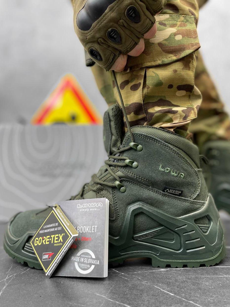 Черевики Lowa з кордури та замші на водонепроникній мембрані Gore-Tex р. 44 Oliva (13268-5)