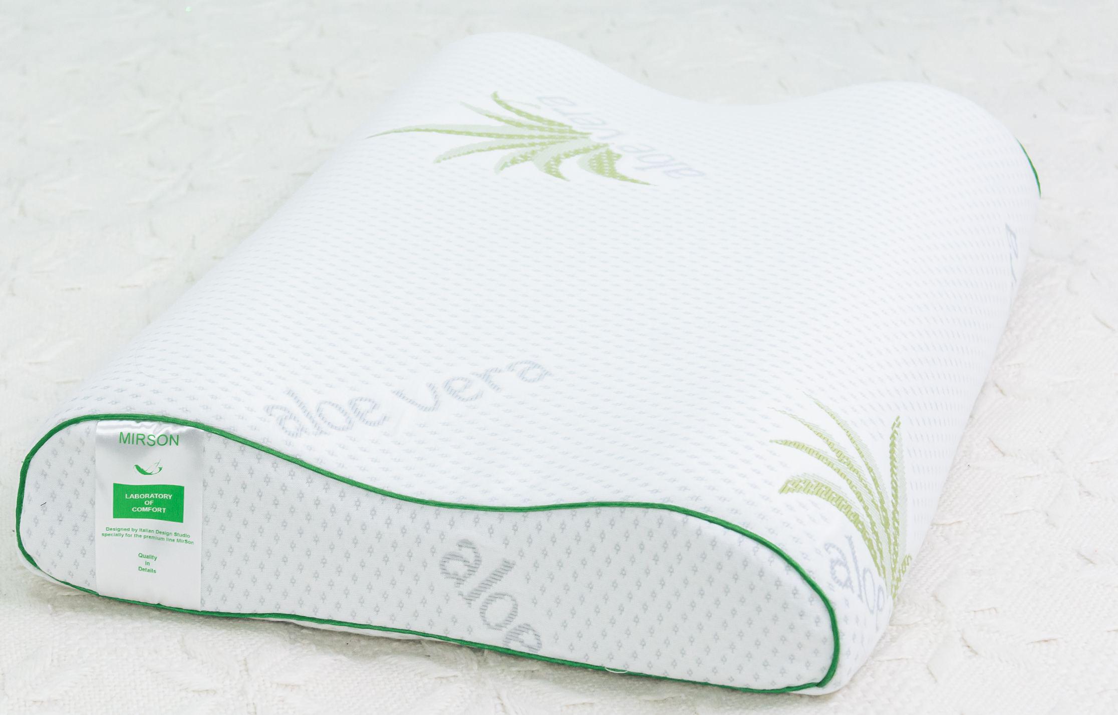 Подушка ортопедическая MirSon №6017 Green nature Dorotea 58х40х10,5 см (2200003261189)