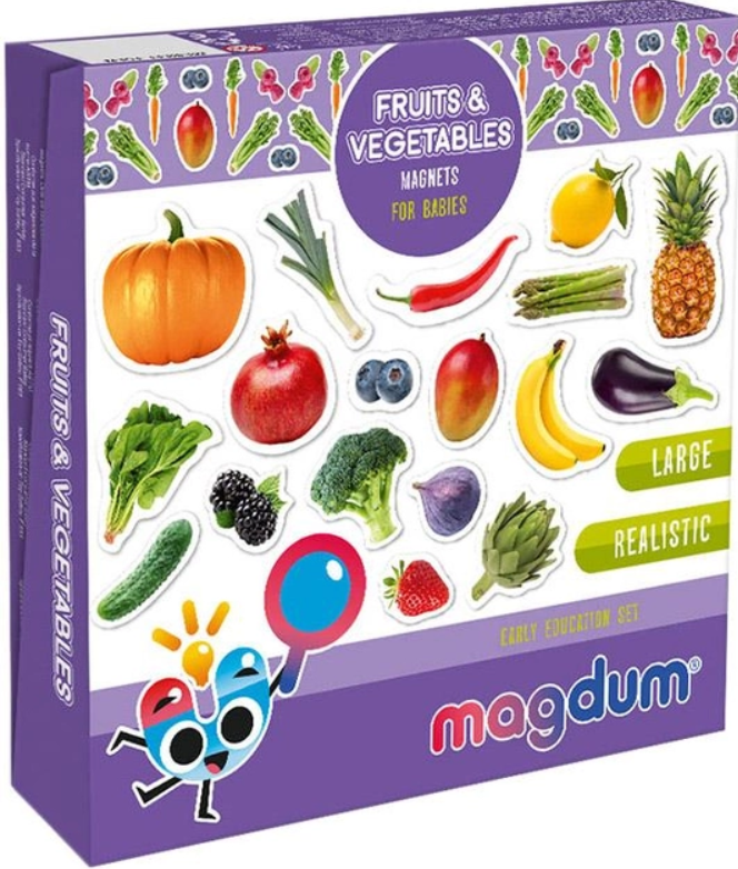 Магнитная игра Magdum для детей Фрукты и овощи 50 магнитов (ML4031-15 EN)