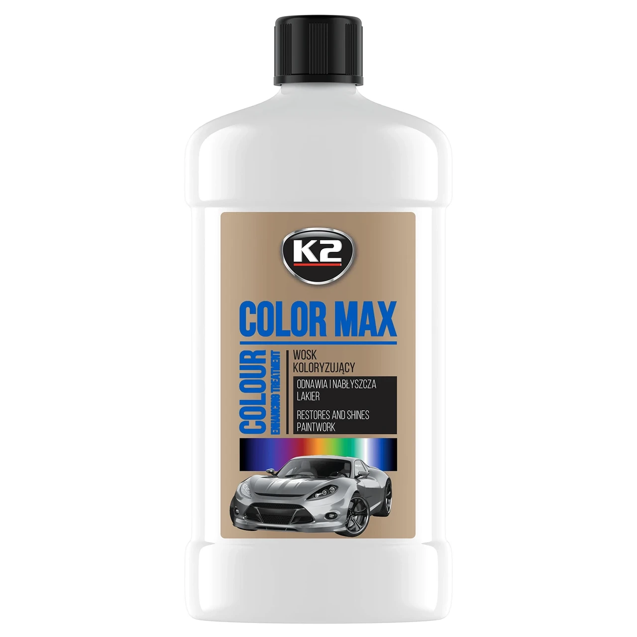 Поліроль восковий для кузова K2 Color Max 500 мл Білий