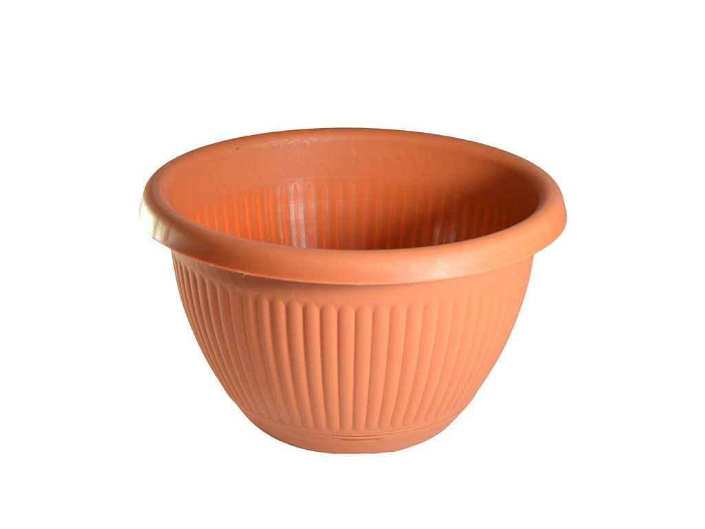 Горщик для квітів Гемопласт 2,5 л з підставкою Ø 220 тип 11 Коричневий (948295)