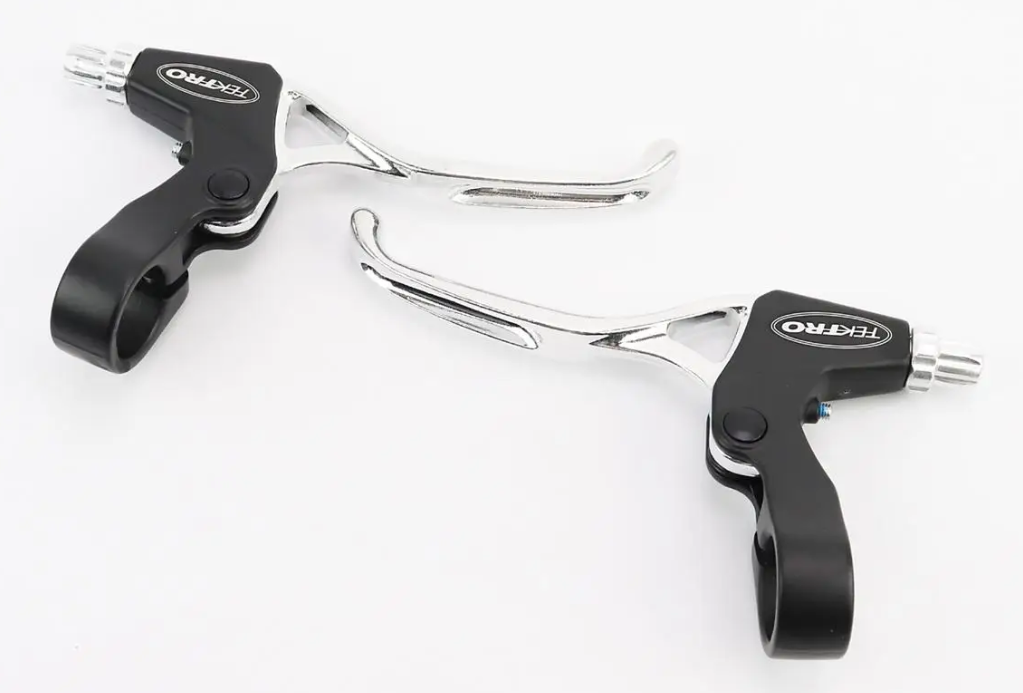 Гальмівні ручки Tektro TS384A під 3 пальці Al/Pl Чорний/сірий (411563)