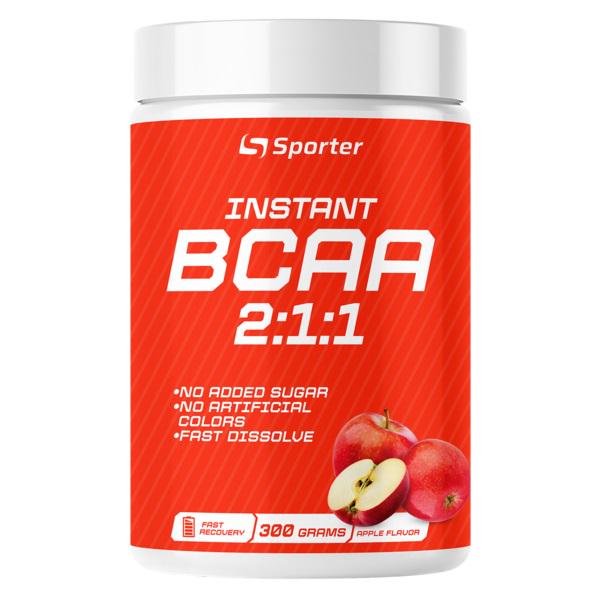 Аминокислота BCAA для спорта Sporter Instant BCAA 300 г 30 порций Apple