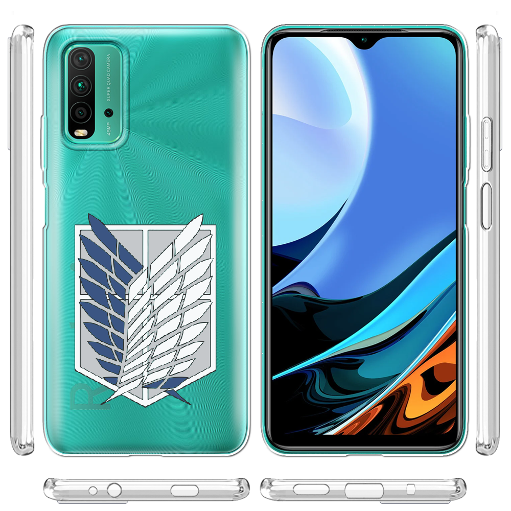 Чехол BoxFace Xiaomi Redmi 9T Атака Титанов Крылья Свободы Прозрачный силикон (41685-bk88-41685) - фото 3