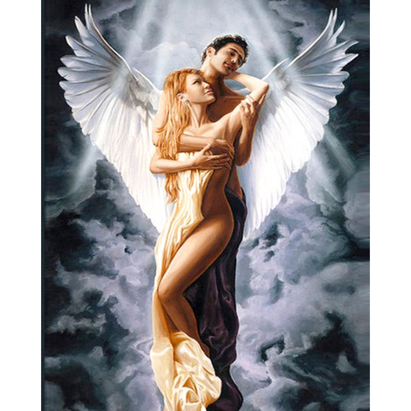 Алмазная мозаика Strateg Премиум На крыльях любви 30х40 см (Str-JSDF71161)