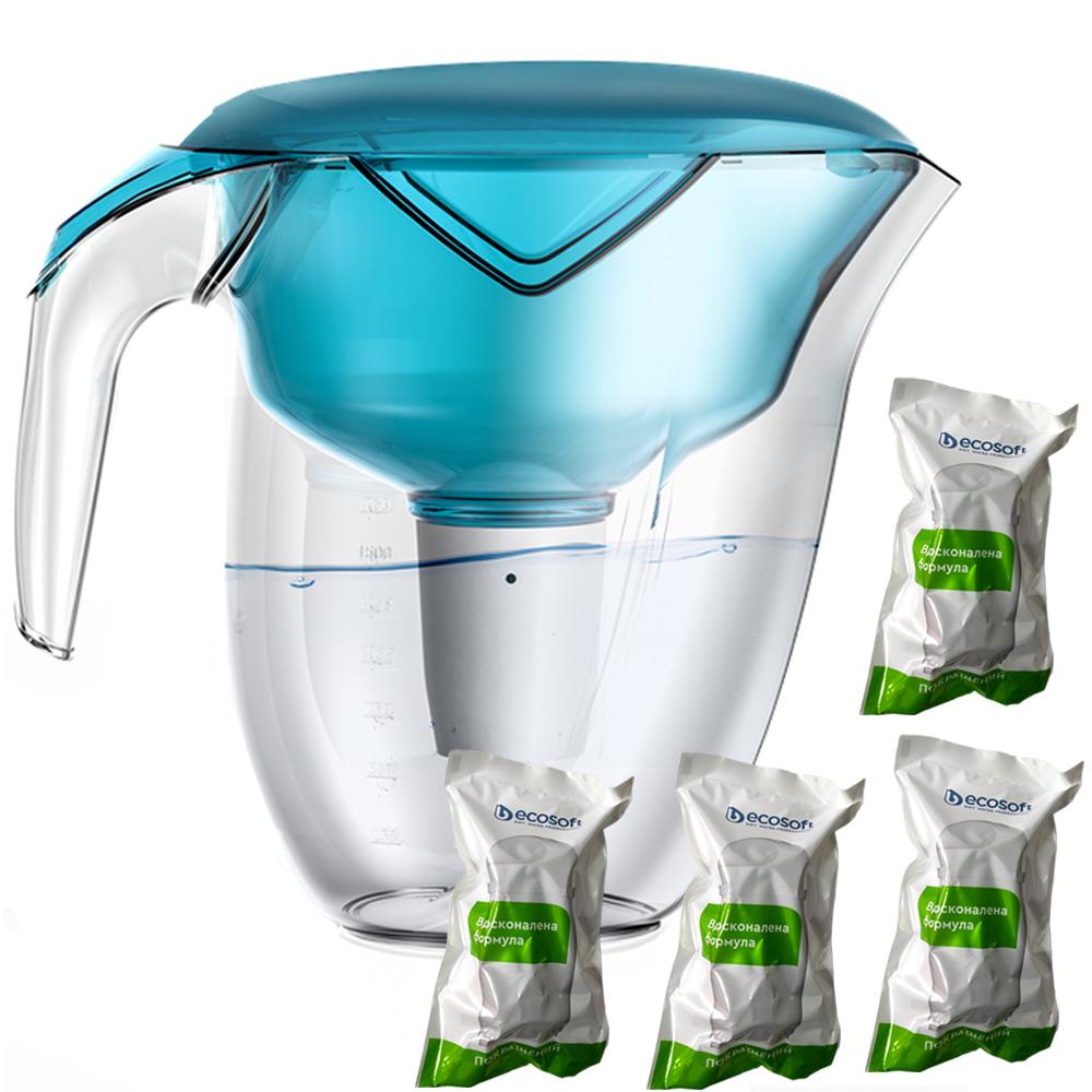 Фильтр-кувшин Ecosoft Nemo четыре картриджа Аква Грин (22131246) - фото 1 Фильтр-кувшин Ecosoft Nemo четыре картриджа Аква Грин (22131246) - фото 1