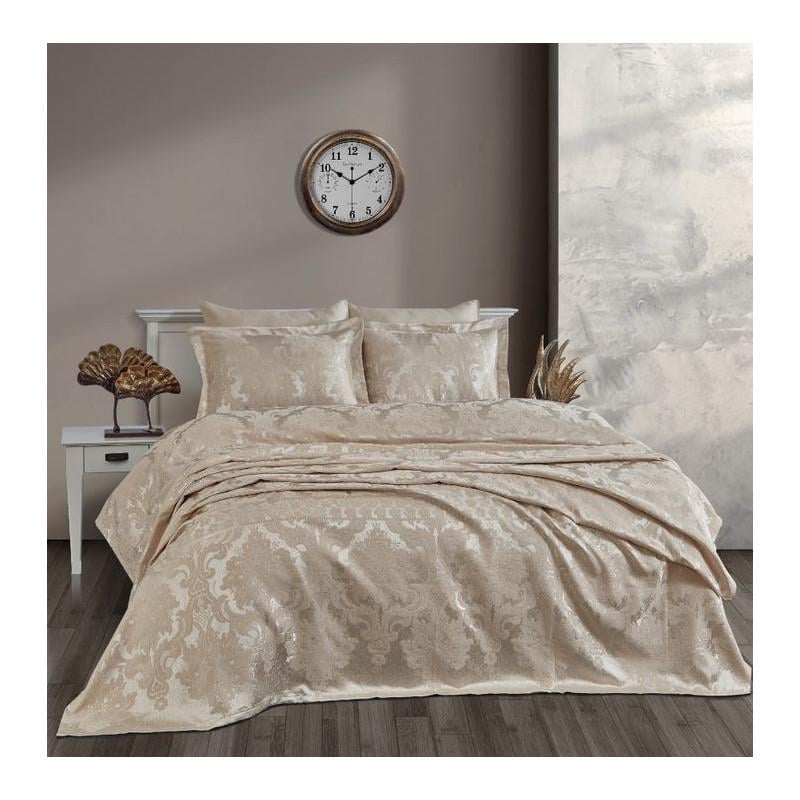 Покрывало жаккард с наволочками Dantela Vita Armada vizon евро 250х260 см (13076383)