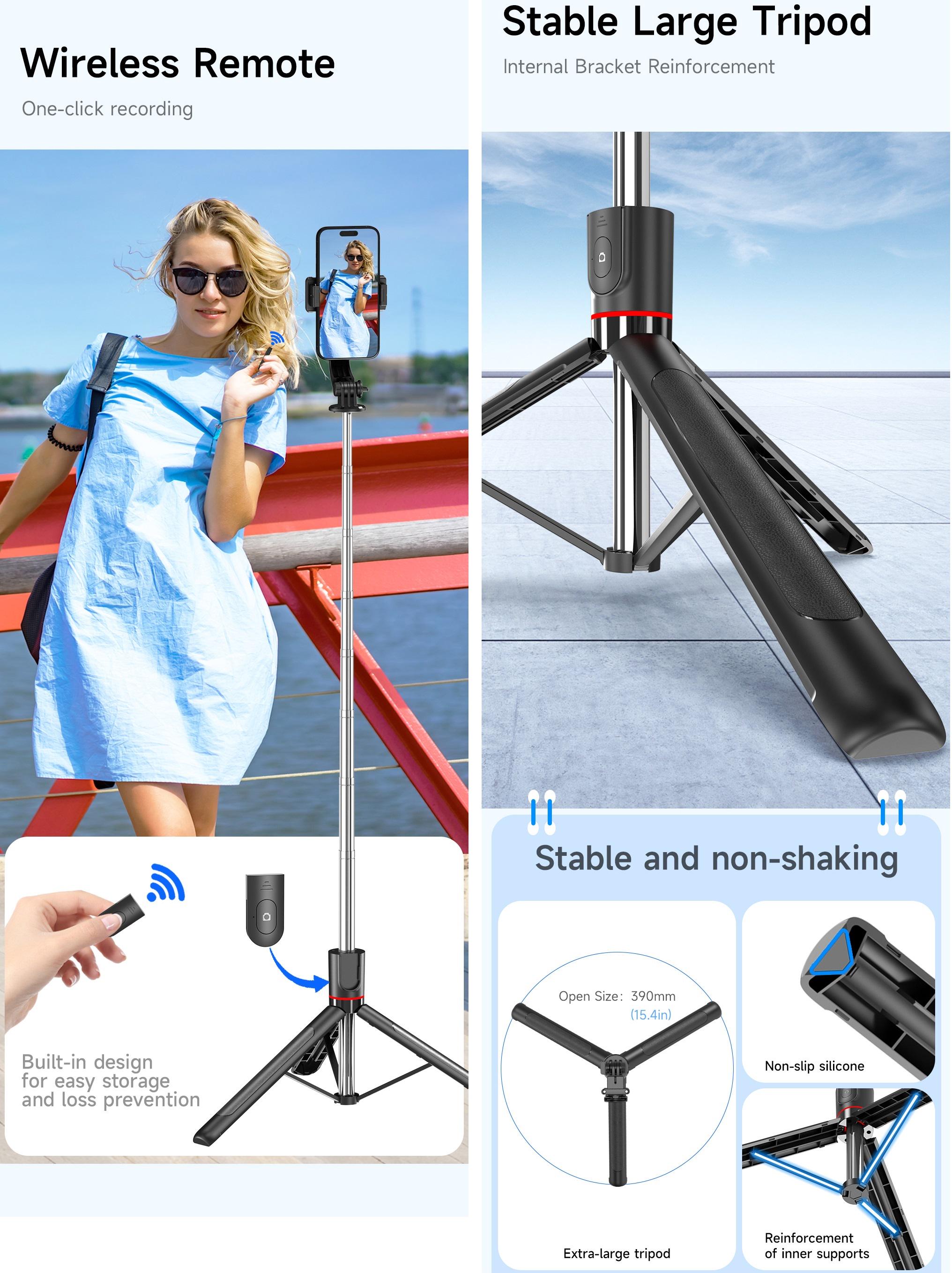 Селфі палиця UKC F15 з пультом 1.7 м (30632341) - фото 10 Селфі палиця UKC F15 з пультом 1.7 м (30632341) - фото 10