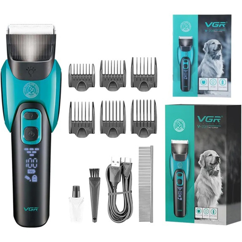Машинка для стрижки тварин VGR V-208 акумуляторна 3W Blue (tf7465) - фото 16