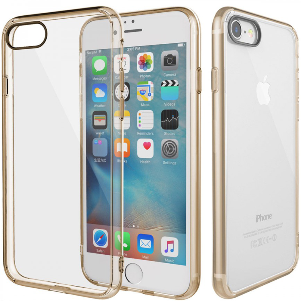 Чехол-накладка I-Smile Transparent TPU Case for iPhone 7/8/SE 2020, Gold