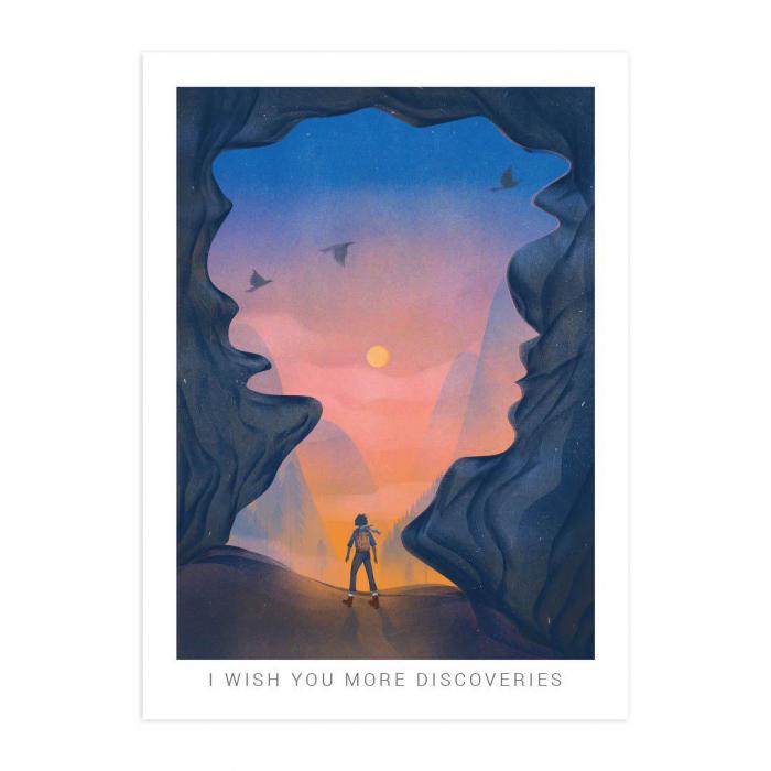 Открытка Gifty "I wish you more discoveries" (AA-0040959)