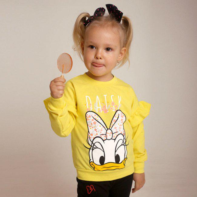 Свитшот для девочки Дейзи 104 Желтый (4172)