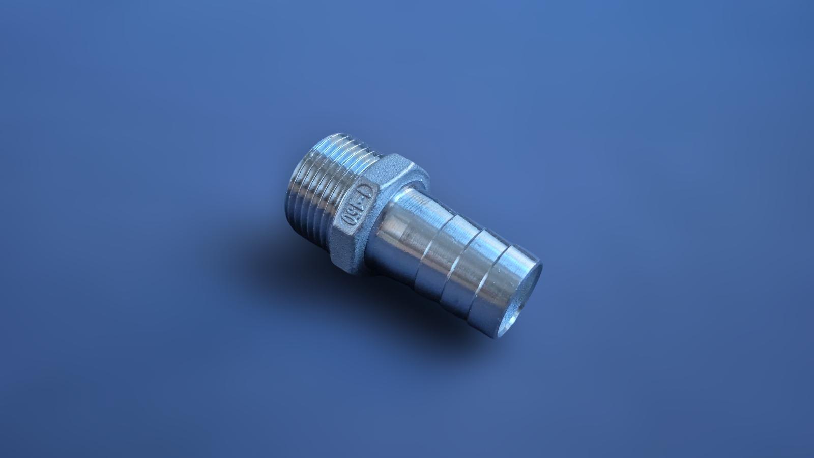 Штуцер шланговый резьбовой DN25 AISI304 BSPP елка н/ж сталь ЗР 25 мм 1" (29203186) - фото 4 Штуцер шланговый резьбовой DN25 AISI304 BSPP елка н/ж сталь ЗР 25 мм 1" (29203186) - фото 4