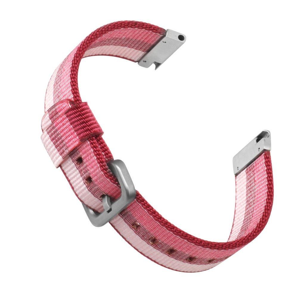 Ремешок для смарт-часов тканевый SIKAI Nylon 20 мм для Amazfit Bip Lite SU/GTS 2 3 4 Mini/GTR Розовый (1099P)
