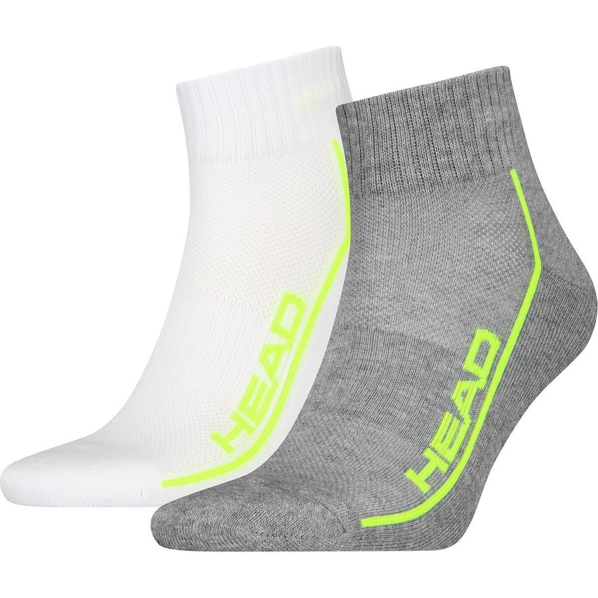 Носки Head ALL SPORTS PERFORMANCE QUARTER 2P 701229022-004 2 пары р. 35-38 Лаймовый/Серо-лаймовый (56948-114)
