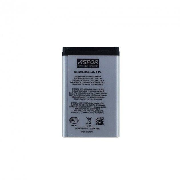 Аккумулятор Aspor для Nokia BL-5CA 100/101/1110/1110i/1112/1200/1208/1680C (1860523169)