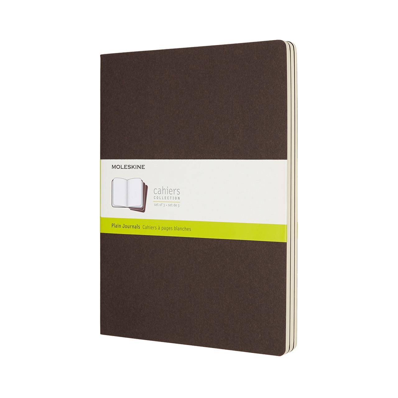 Блокнот Moleskine Cahier большой 120 страниц чистые листы 19х25 см Коричневый