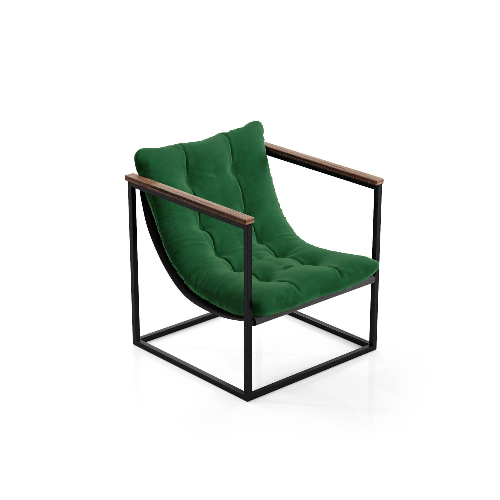 Кресло ViaN Loft велюр 60 см Зеленый - фото 1 Кресло ViaN Loft велюр 60 см Зеленый - фото 1