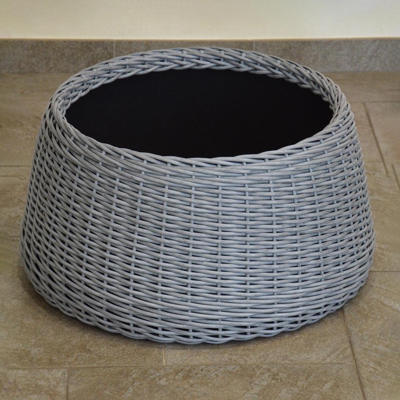 Подставка-юбка под елку плетеная из искусственного ротанга/ручной работы M Серый (23296109) - фото 3 Подставка-юбка под елку плетеная из искусственного ротанга/ручной работы M Серый (23296109) - фото 3