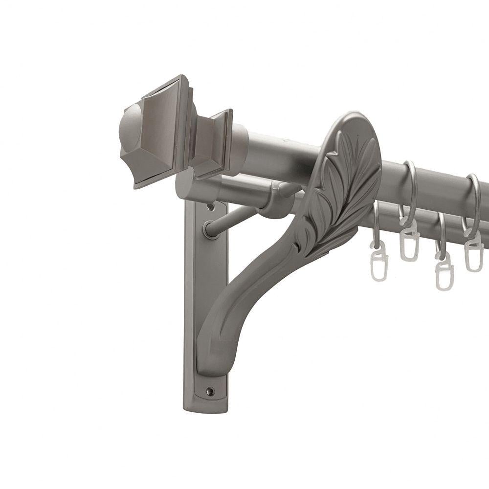 Карниз металевий Orvit Борджеза дворядний ретро/гладка труба/кільце металеве Сатин 25/19 мм 240 см (00-00011273)