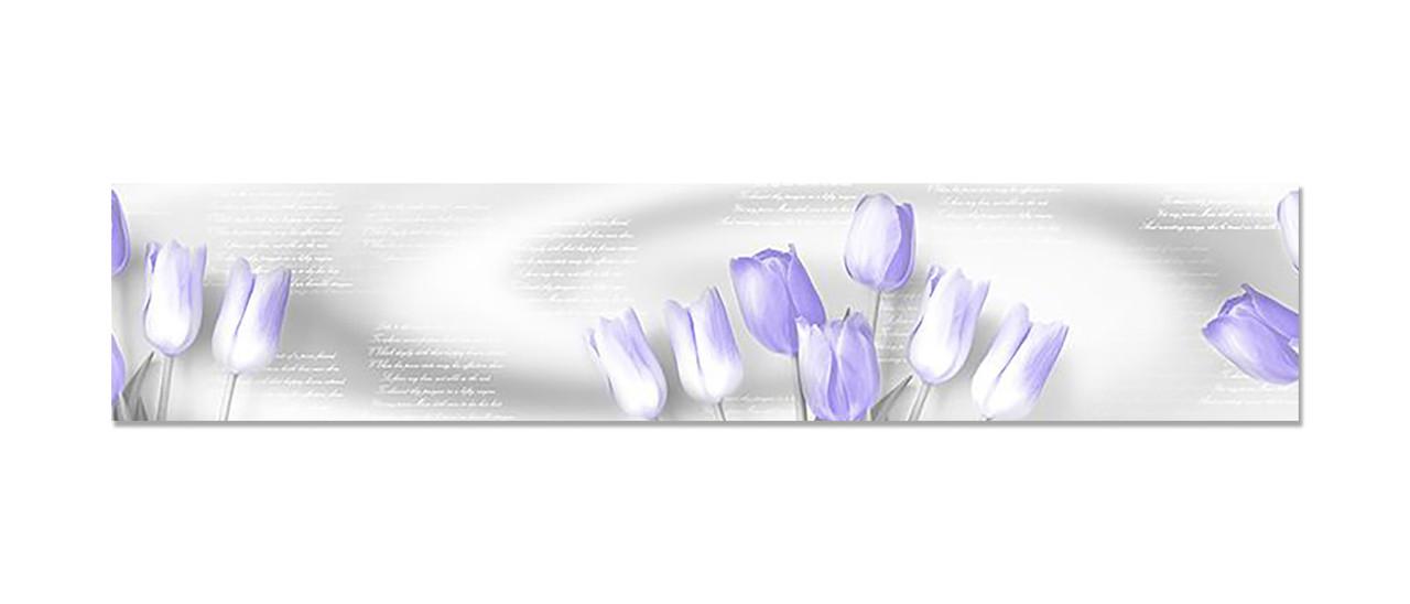 Наклейка виниловая на кухню Zatarga Серебряные Тюльпаны 600х3000 мм (1283915570)