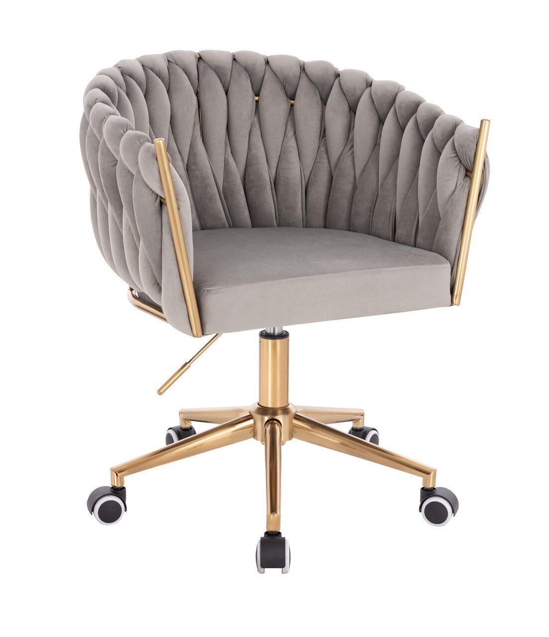 Кресло поворотноекресло для салона IMPERIA PLUS велюровое Серый (28939618)