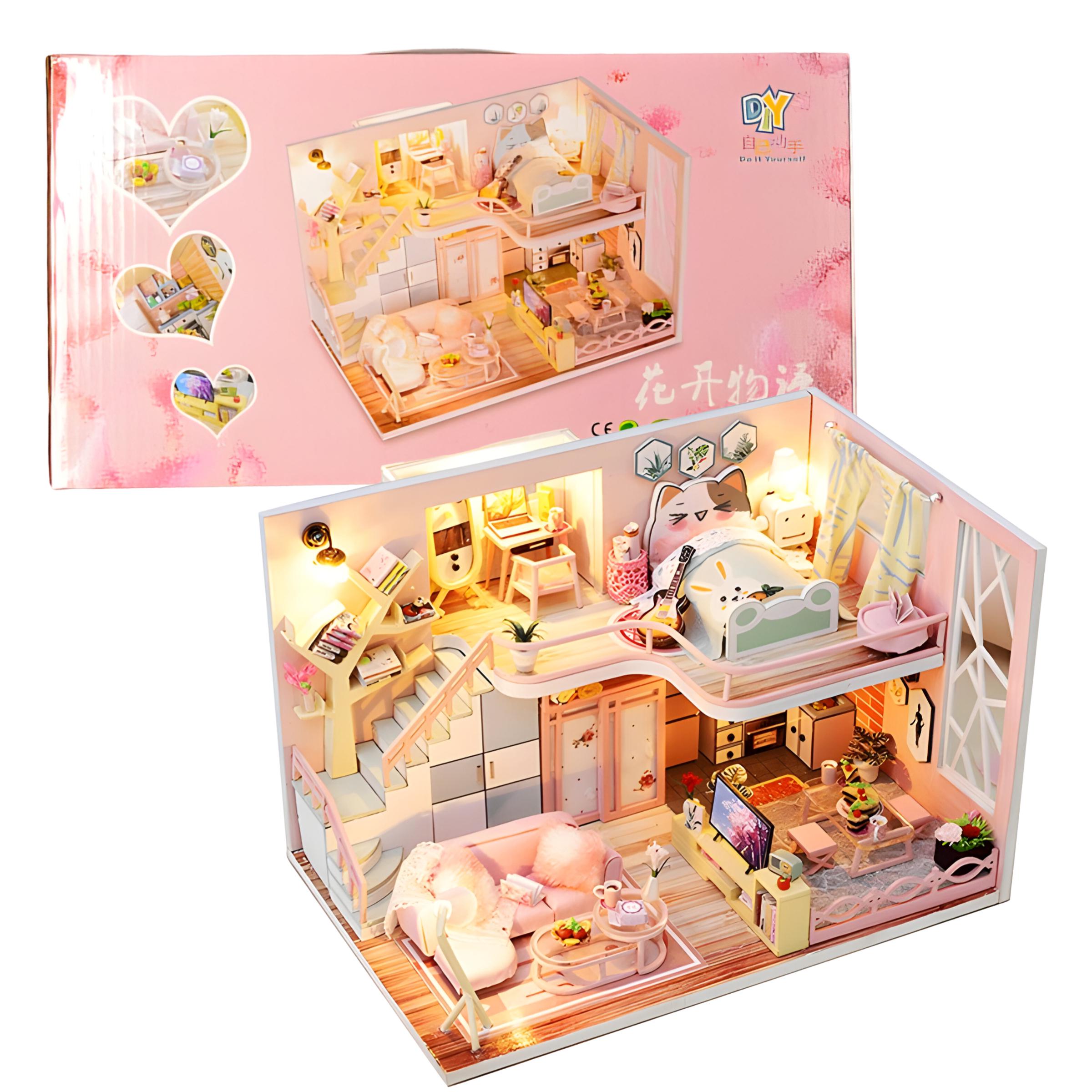 Конструктор 3D Румбокс Pink Story своїми руками зі світловими ефектами (M026-B)