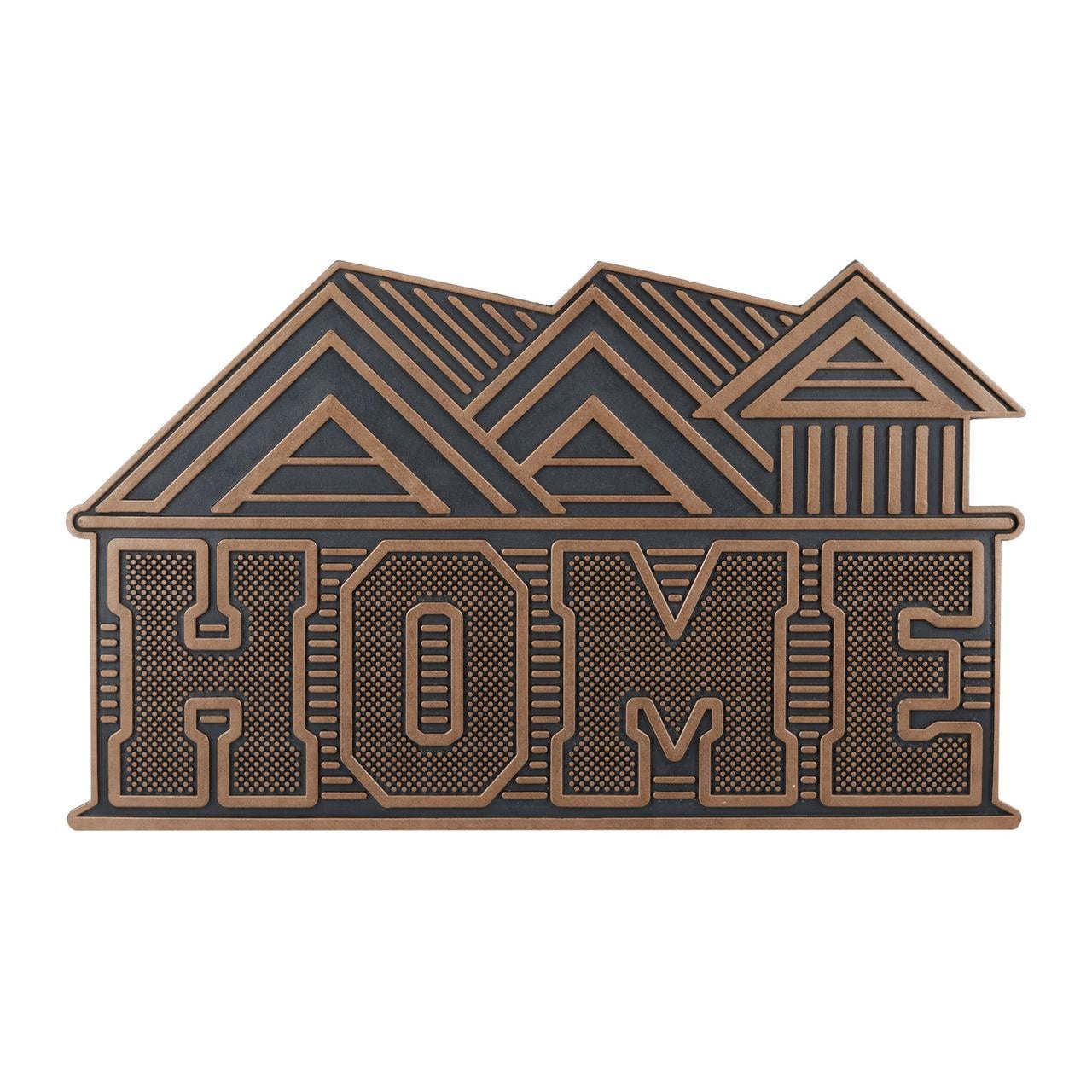 Килимок Relaxdays дверний Rubber Home 75x45 см Мідний (10039079)