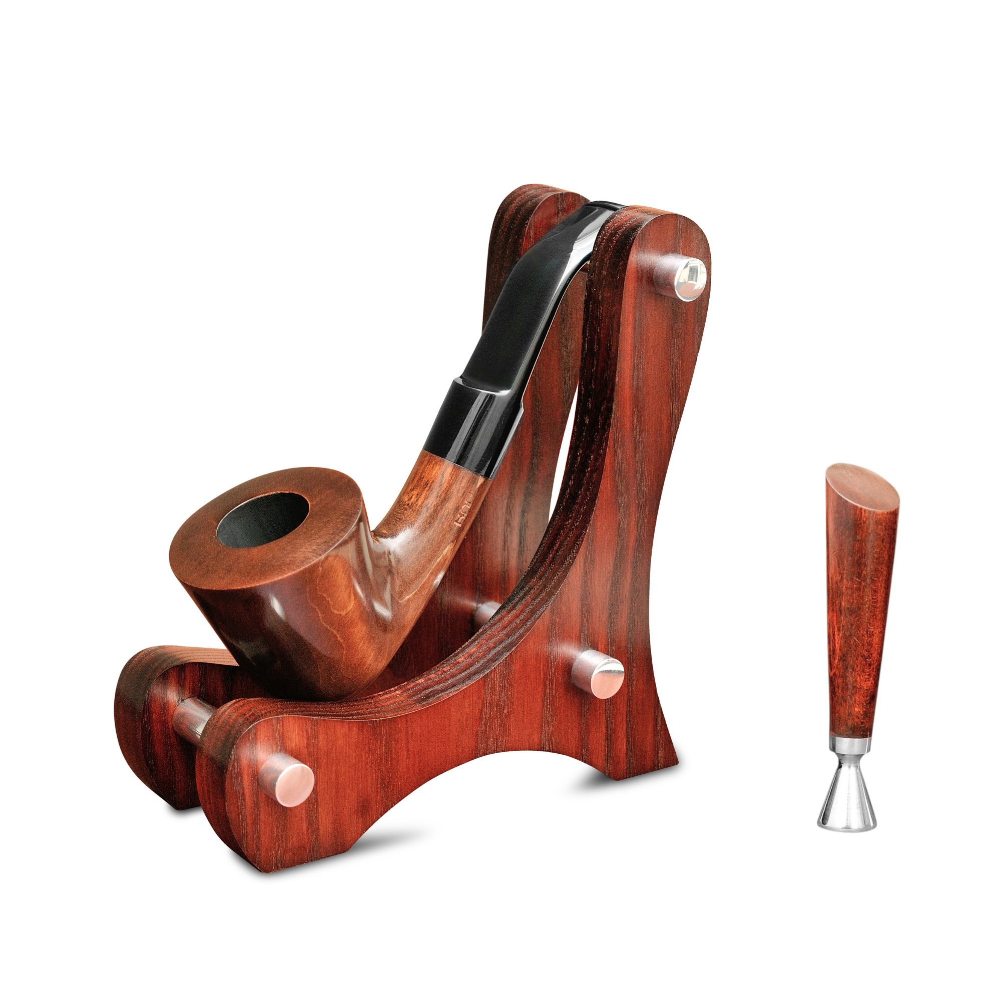 Курительная трубка KAFpipe Bent Dublin KAF4 №203 Груша с подставкой/тампером