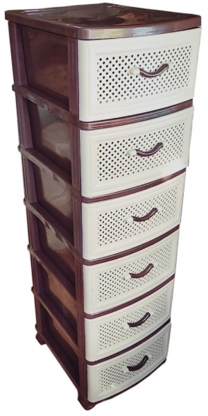 Комод пластиковый R-Plastic Effe 10064 6 ярусов 6 ярусов Коричневый