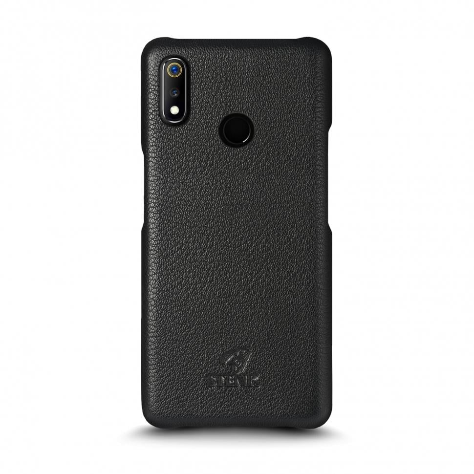 Кожаная накладка Stenk Cover для Realme 3 Черный (69387)