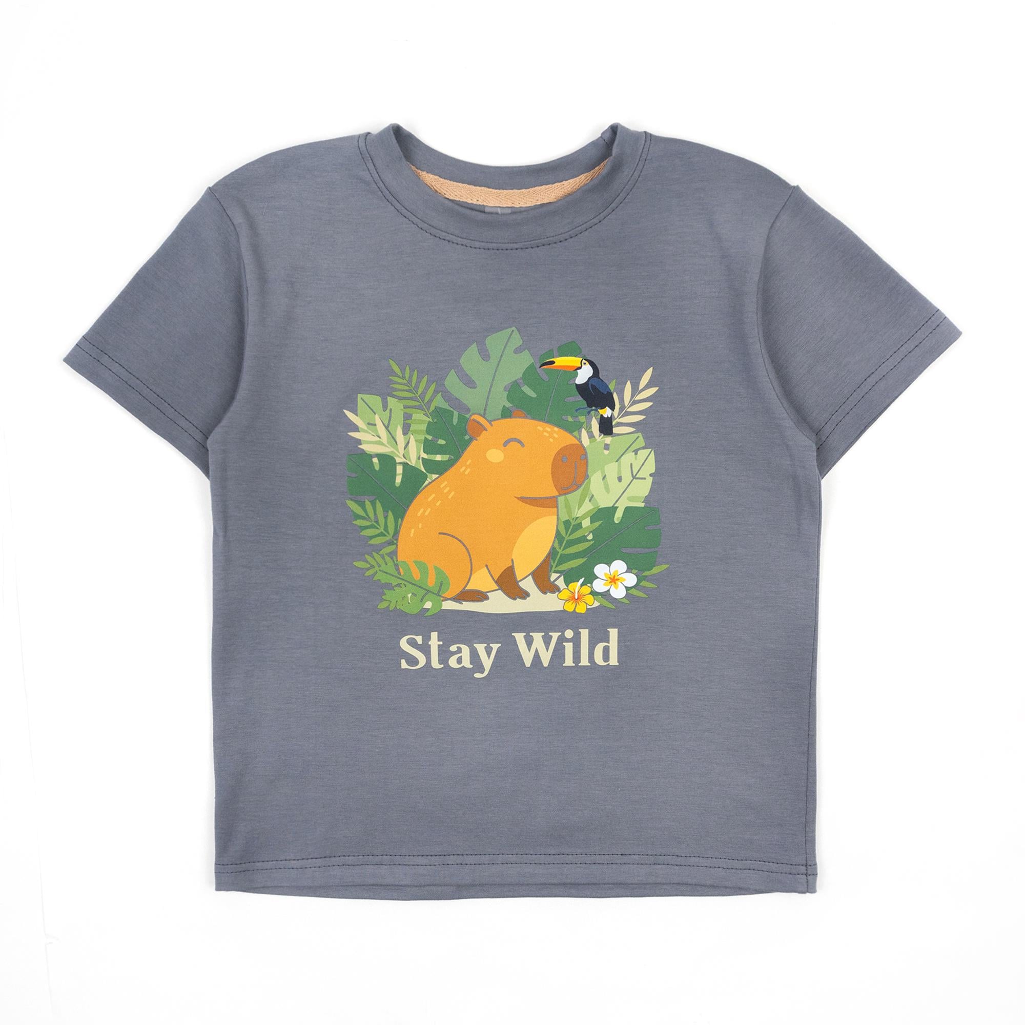 Футболка детская Dexter's Capybara wild 152529 140 см Серый (714041397)