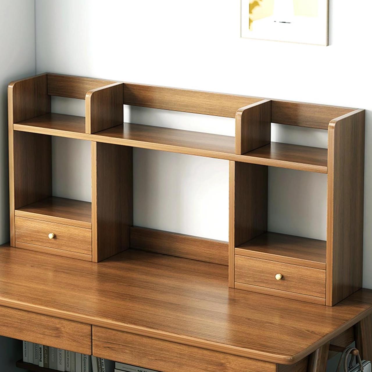 Полка-надстройка настольная из дерева Райбен корица (АКД-003833)