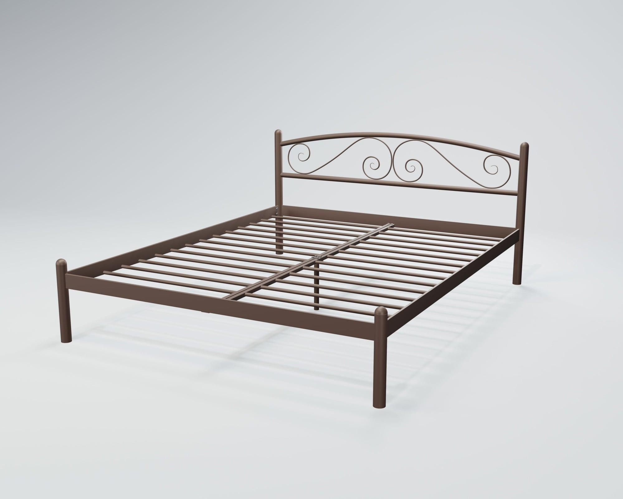 Кровать двуспальная BNB ViolaDesign 180х200 см Темно-коричневый (r2_ten_0424)